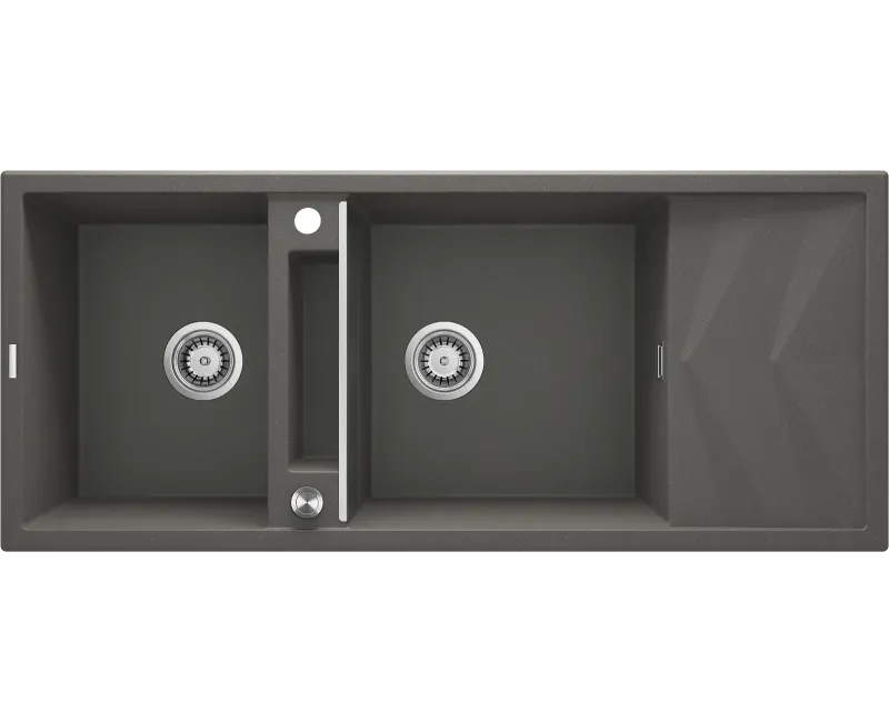 Virtuves izlietne Deante MAGNETIC Granīta 1160x500x210mm, ANTHRACITE GRANITE Antracīts