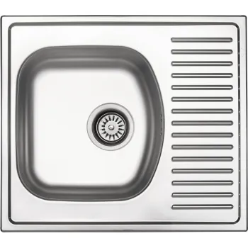 Virtuves izlietne Deante Nerūsējošā tērauda ar plauktuTechno, satīns ZMU_0113