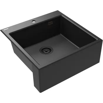 Granīta izlietne Deante Eridan, grafīts metālisks ZQE_G10K