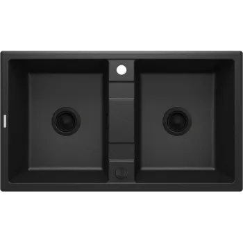 Granīta izlietne Deante Eridan, grafīts metālisks ZQE_G203