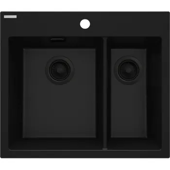 Granīta izlietne Deante Eridan, melns ZQE_N503