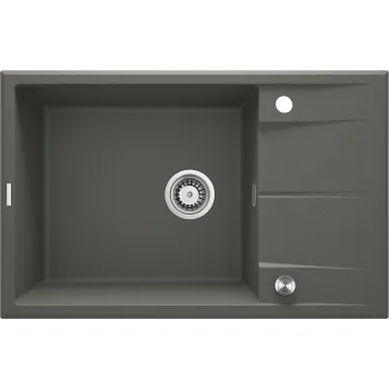 Granīta izlietne ar noteces virsmu Deante Eridan,metālisks antracīts ZQE_T11B