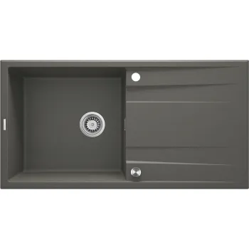 Granīta izlietne ar noteces virsmu Deante Eridan,metālisks antracīts ZQE_T713