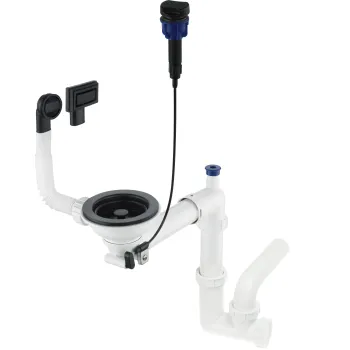 Vietu taupošais granīta izlietnes sifons  Deante Space-Saver, melns ZXY_N972