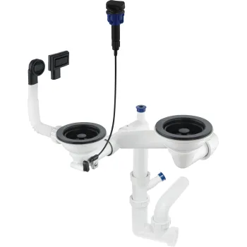 Vietu taupošais granīta izlietnes sifons Deante Space-Saver, melns ZXY_N973