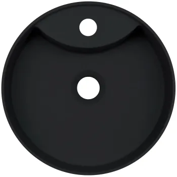 Granīta virsmas izlietne ar jaucējkrāna malu Deante Silia, melns CQS_NU4B