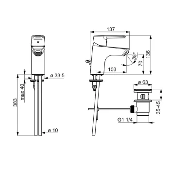 ORAS SAGA Izlietnes jaucējkrāns, 3904