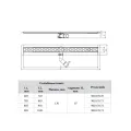 ACO ShowerDrain B Dušas kanāls ar resti 685mm, h-87mm, 9010.78.70