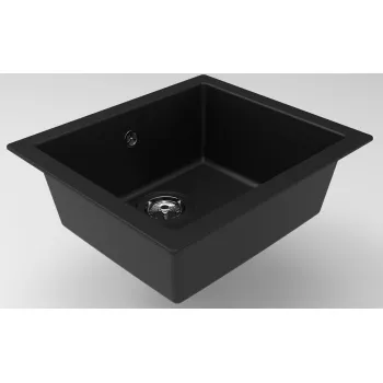 Aquasanita ECOTEK 100 Virtuves izlietne 500x440 mm, melna matēta Aquasanita ECOTEK 100 Virtuves izlietne 500x440 mm, melna matēta