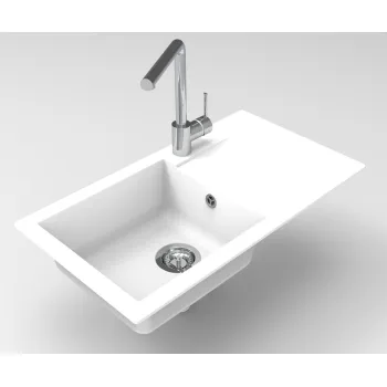 Aquasanita ECOTEK 200 Virtuves izlietne 780x435 mm, balta matēta Aquasanita ECOTEK 200 Virtuves izlietne 780x435 mm, balta matēta