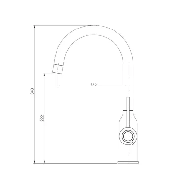 Aquasanita VIDE Virtuves izlietnes granīta jaucējkrāns, argent Aquasanita VIDE Virtuves izlietnes granīta jaucējkrāns, argent