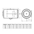 Atlantic O PRO+ Ūdens sildītājs H-50L horizontāls, 843016