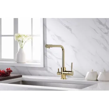 BLUE WATER AMANDA Virtuves jaucējkrāns filtrētam ūdenim, AMANDA-GOLD