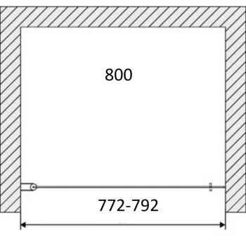 Duschy Basic Dušas durvis 80 cm, 5241-80