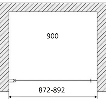 Duschy Basic Dušas durvis 90 cm, 5241-90