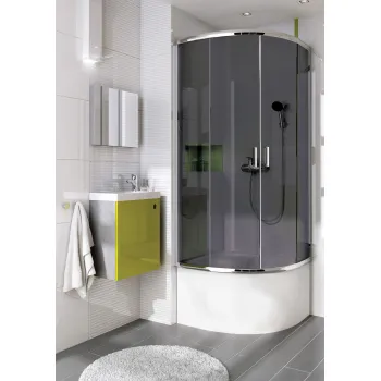 Dušas paliktnis Deante Deep Akrila, pusapļš 80x80cm dziļš, balts KTD_042B