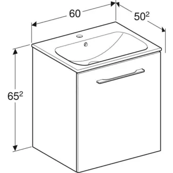 Geberit Selnova Square Skapītis ar izlietni 60cm
