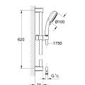 GROHE TEMPESTA Cosmopolitan 100 Dušas komplekts 4 režīmi, 27580002