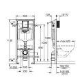 Komplekts Grohe Bau Rimless WC+vāks+rāmis Rapid SL+poga, 39902000