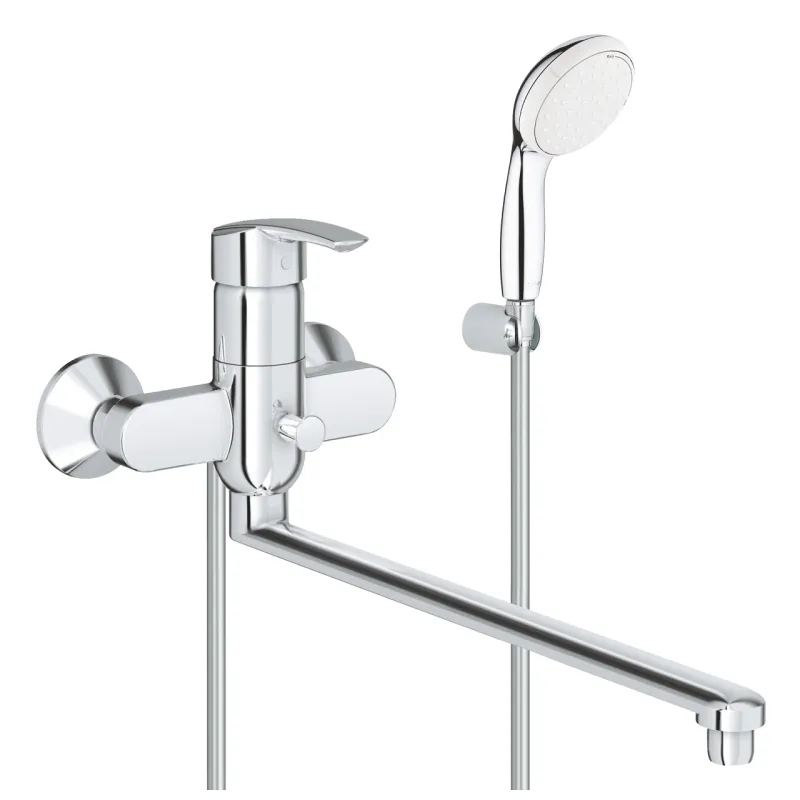 Grohe Eurosmart Cosmo Solid Vannas/dušas  jaucējkrāns ar dušas komplektu, hroms 3270800A
