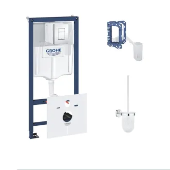 Tualetes poda komplekts Grohe taustiņš Skate Cosmo hroms 38732000, tualetes birste