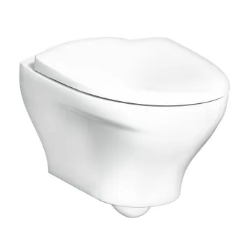 Piekaramais tualetes pods Gustavsberg Estetic 8330 sienas WC ar SoftClose vāku, CeramicPlus, Hygienic Flush, balts