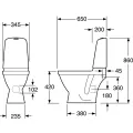 Gustavsberg Nautic 1510 CeramicPlus WC ar soft Close vāku GB1115102R1331