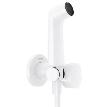 Hansgrohe Round EcoSmart+ Iebūvējamās bidetta jaucējkrāna virsapmetuma daļa, balts matēts 29232700