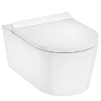 Hansgrohe EluPura S Rimless Piekaramais WC pods SmartClean ar Soft Close vāku, AquaHelix Flush Hansgrohe EluPura S Rimless Piekaramais WC pods SmartClean ar Soft Close vāku, AquaHelix Flush