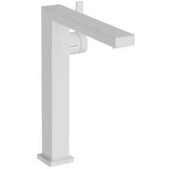 Vannas istabas izlietnes maisītājs Hansgrohe Tecturis E 240 ar push-open noteces aizvaru, balts matēts