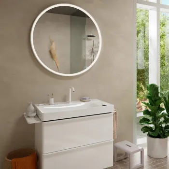 Vannas istabas izlietnes maisītājs Hansgrohe Tecturis S 150 CoolStart 2-daļīgs, balts matēts