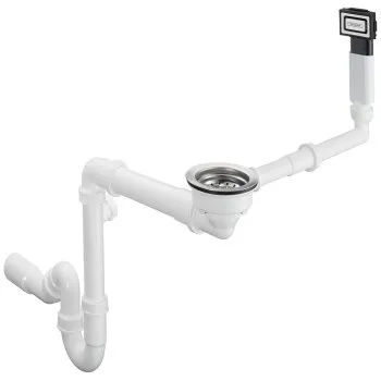 Hansgrohe Virtuves izlietnes sifons ar pārplūdi un izplūdi D16-10 Hansgrohe Virtuves izlietnes sifons ar pārplūdi un izplūdi D16-10