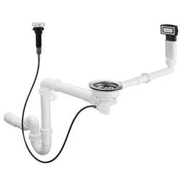 Hansgrohe Virtuves izlietnes sifons ar pārplūdi un Pop-Up izplūdi D16-11 Hansgrohe Virtuves izlietnes sifons ar pārplūdi un Pop-Up izplūdi D16-11