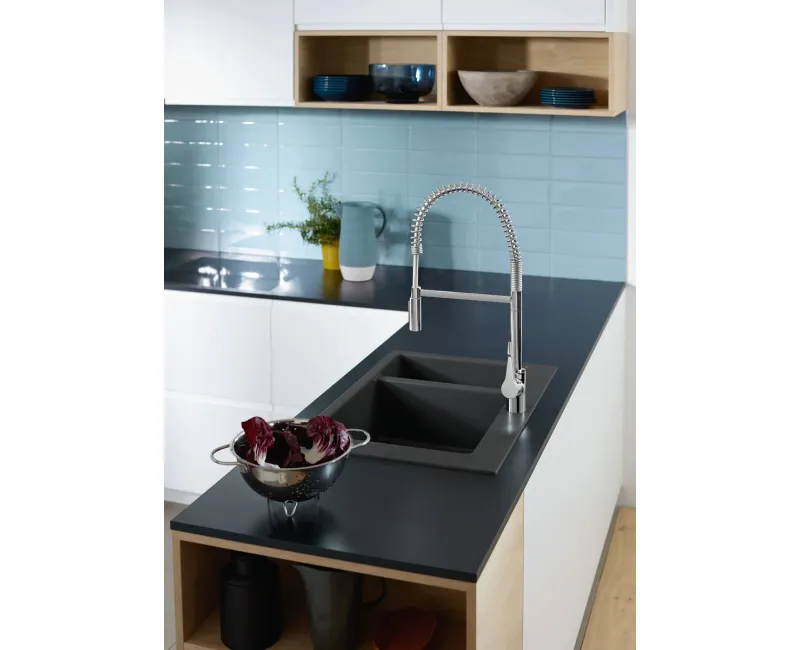 Hansgrohe S510-F635 Virtuves izlietne 77x51cm, graphite black