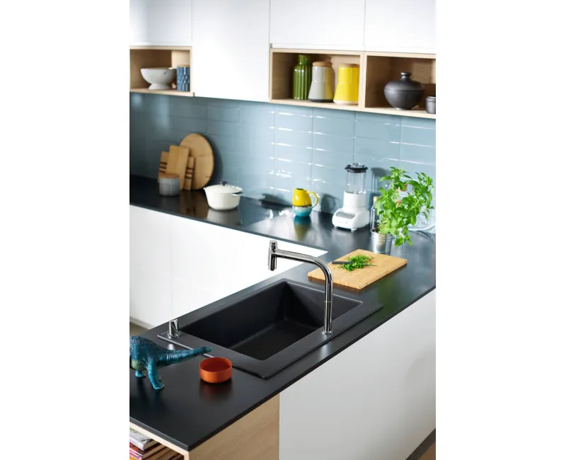Hansgrohe S510-F660 Virtuves izlietne 77x51cm, graphite black