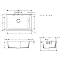 Hansgrohe S510-F660 Virtuves izlietne 77x51cm, graphite black