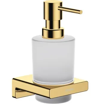 Šķidro ziepju dozatorsHansgrohe AddStoris ar turētāju, matēts stikls/pulēts zelta izskats 41745990