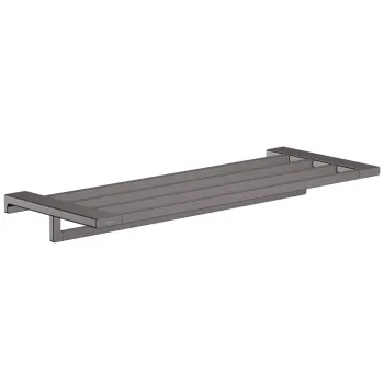 Vannas istabas plaukts Hansgrohe AddStoris ar dvieļu turētāju, garums 65 cm, birstēts melns hroms 41751340