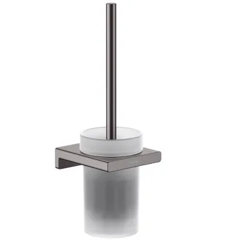 Tualetes birste Hansgrohe AddStoris - sienas tualetes birste, matēts stikls/birstēts melns hroms 41752340 Tualetes birste Hansgrohe AddStoris - sienas tualetes birste, matēts stikls/birstēts melns hroms 41752340