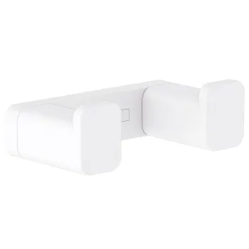 Drēbju pakaramais āķis Hansgrohe AddStoris, Dubultais matēti balts 41755700 Drēbju pakaramais āķis Hansgrohe AddStoris, Dubultais matēti balts 41755700
