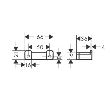 Drēbju pakaramais āķis Hansgrohe AddStoris, Dubultais pulēts zelts 41755990 Drēbju pakaramais āķis Hansgrohe AddStoris, Dubultais pulēts zelts 41755990