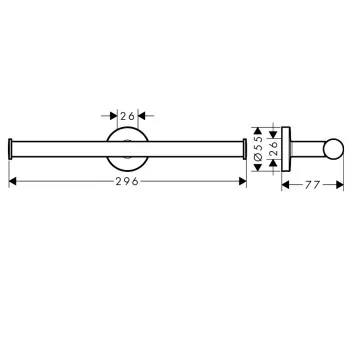 Hansgrohe Logis Universal Dubultais tualetes papīra turētājs dubultais, hroms