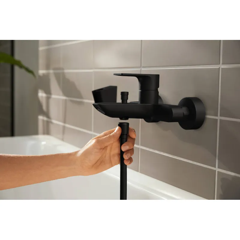 Hansgrohe Rebris E Vannas/dušas jaucējkrāns, melns 72450670
