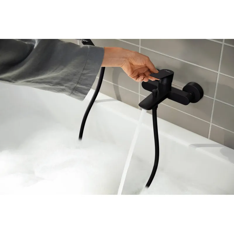 Hansgrohe Rebris E Vannas/dušas jaucējkrāns, melns 72450670