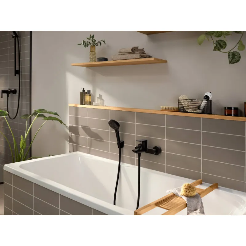 Hansgrohe Rebris E Vannas/dušas jaucējkrāns, melns 72450670