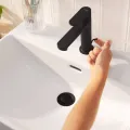 Hansgrohe Rebris S 110 Izlietnes jaucējkrāns ar korķi, melns 72517670