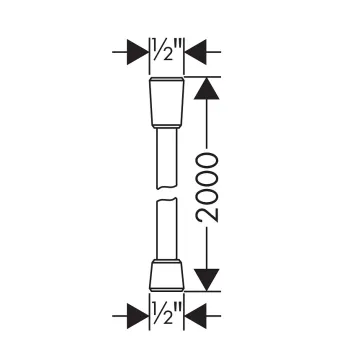 Dušas šļūtene Hansgrohe Metaflex, 2000 mm, hroms