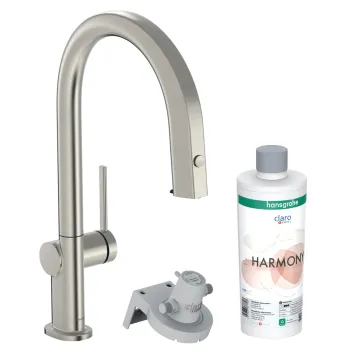 Hansgrohe  Virtuves Jaucējkrāns Aqittura M91 ar filtrēšanas sistēmu 210, ar izvelkamu izteku, 76801800