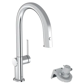 Hansgrohe  Virtuves Jaucējkrāns Aqittura M91 ar filtrēšanas sistēmu 210, ar izvelkamu izteku, sBox,76826000