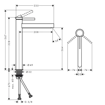 Hansgrohe Finoris Izlietnes jaucējkrāns, 76070700